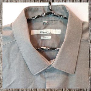PERRY ELLIS PORTFOLIO Slim Fit Gray Dress …